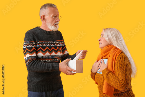 Sick mature couple with tis...