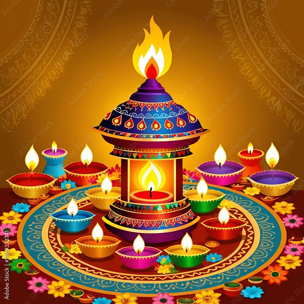 diwali festival background genrative ai diwali festival background genrative ai