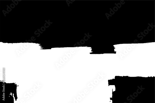 Abstract Black and White Paint Stroke Texture Background
