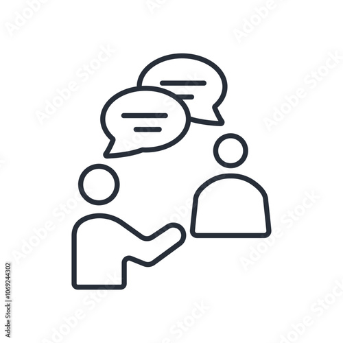 communication icon. vector.Editable stroke.linear style sign for use web design,logo.Symbol illustration.