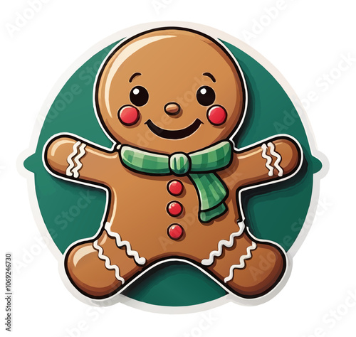 gingerbread man sticker ornament