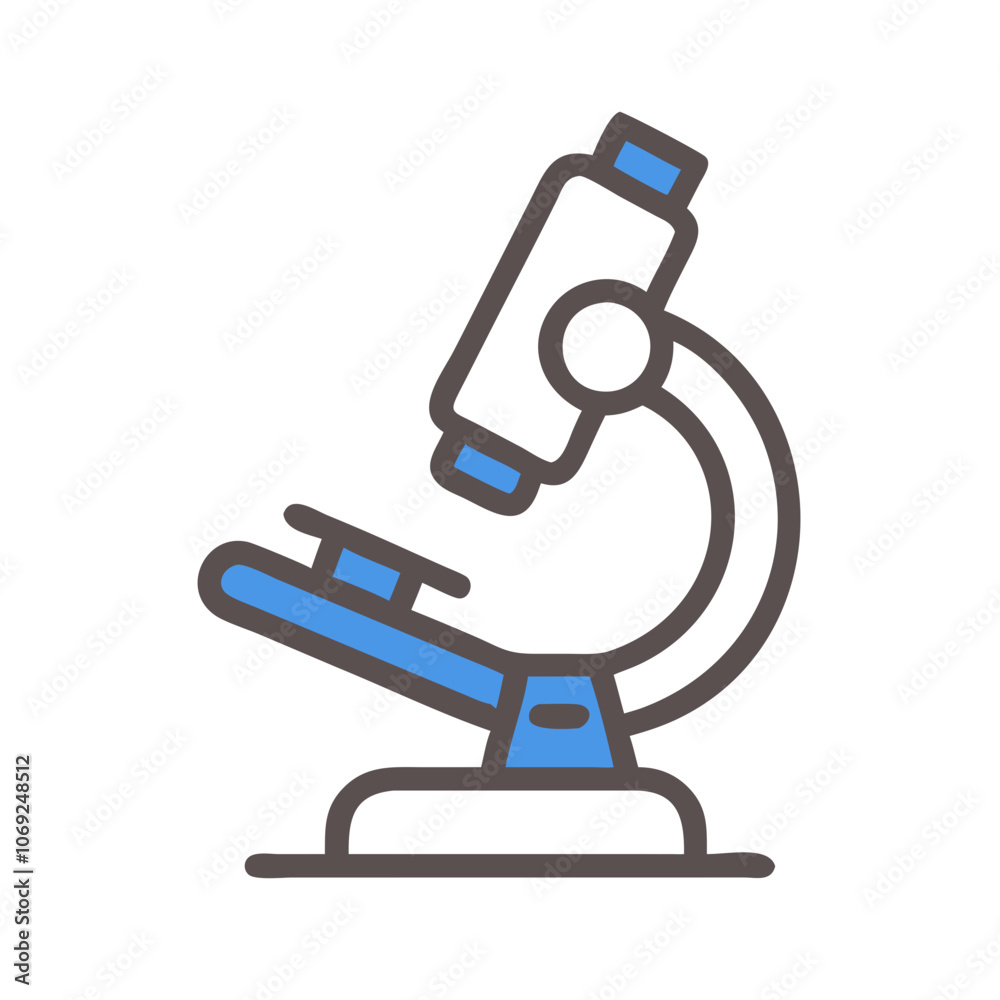 Microscope icon for science and research Microscope icon for science and research