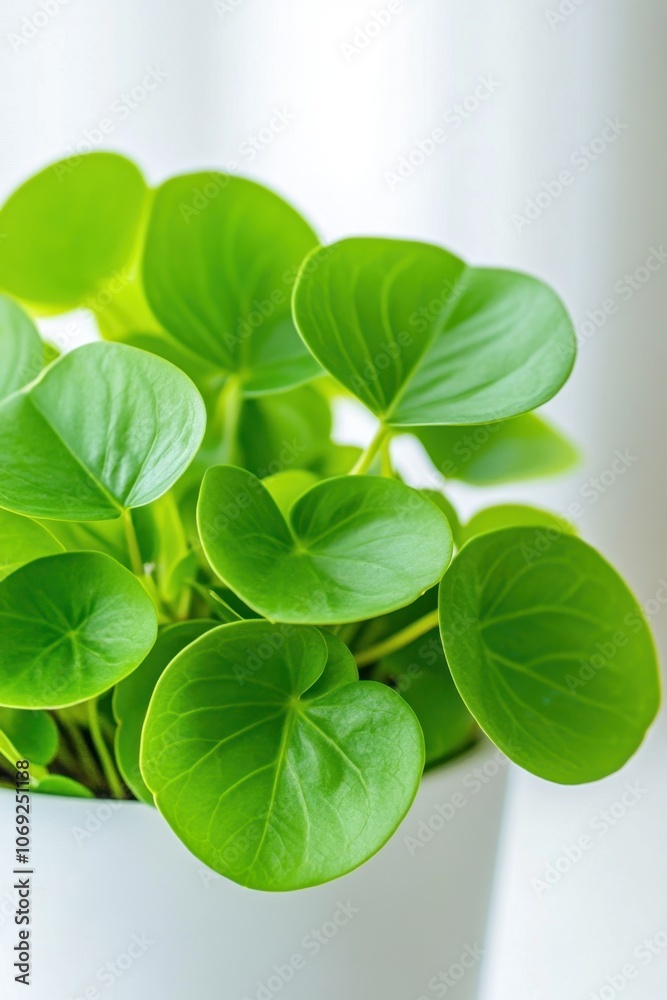 Close-up of lush green leaves in a potted plant Close-up of lush green leaves in a potted plant