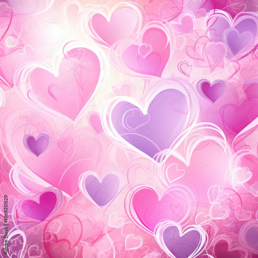 Romantic pink heart pattern for valentine's day card design Romantic pink heart pattern for valentine's day card design