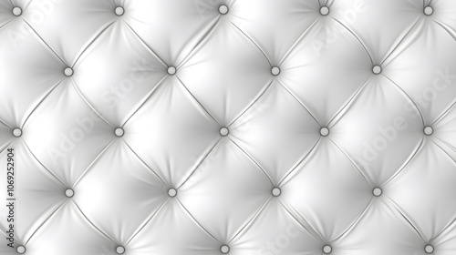 Subtle white diamond tufted upholstery pattern with a seamless background texture