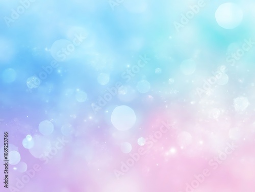 Abstract Pastel Background with Blurred Circles and Glitter