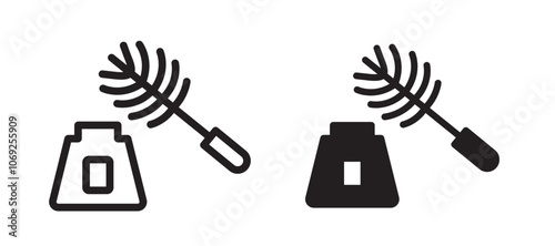 Toilet brush vector icon.