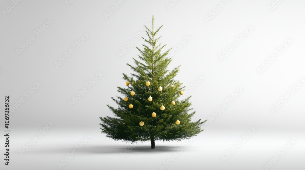 Festive Christmas tree with ornaments Festive Christmas tree with ornaments