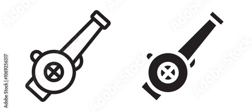 Leaf blower vector icon.