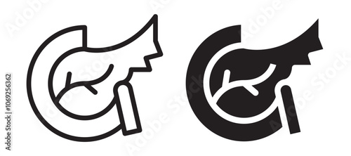 pancreas vector icon.