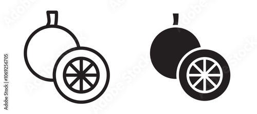 Grapefruit vector icon.