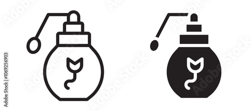 Perfume bottle vector icon.