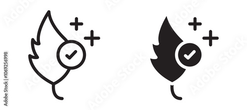 Hypoallergenic tested vector icon.