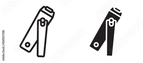 Nail clippers vector icon.