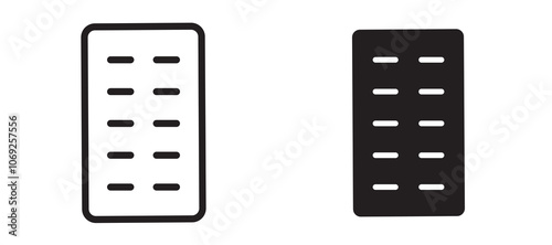 Blister drug pack vector icon.