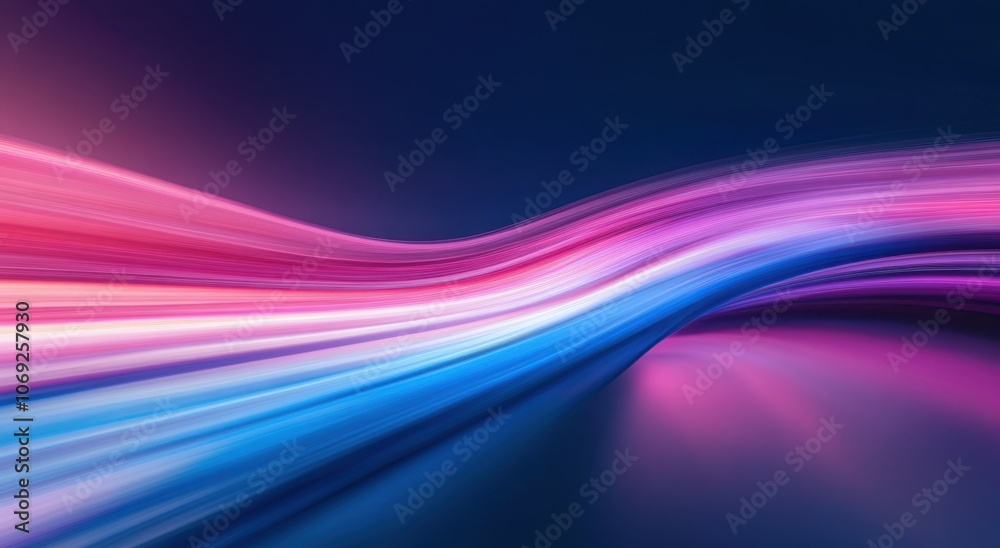 Naklejka premium Vibrant abstract background with dynamic light trails