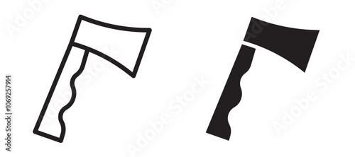 Hatchet vector icon.