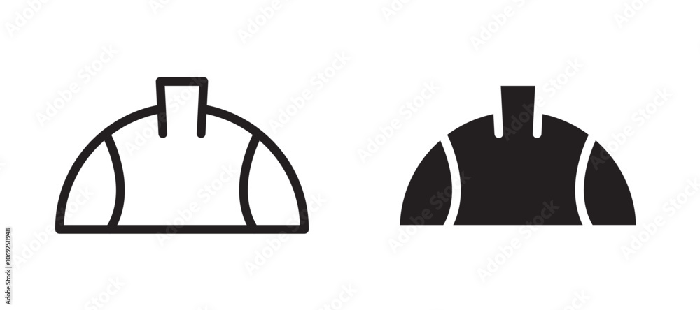 Safety helmet vector icon.
