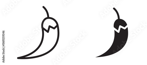 Chili vector icon.