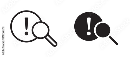 Risk analysis vector icon.