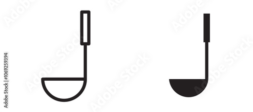 Ladle vector icon.