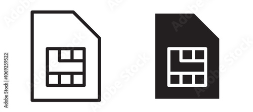 Sim card vector icon.