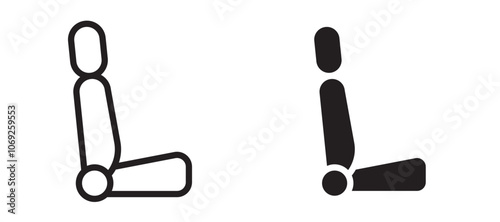 Car seat vector icon.