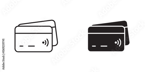 Credit Card Icon Representing Direct Payment Options, Financial Transactions, and Cashless Payments