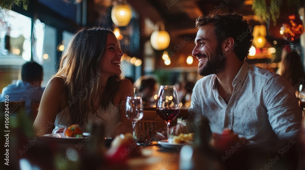A loving couple on a date A loving couple on a date