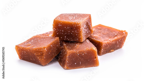 barfi indian sweet food dessert on white background