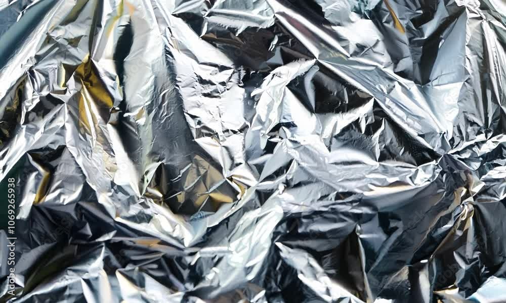 Abstract background of crumpled aluminium foil or black bag Abstract background of crumpled aluminium foil or black bag