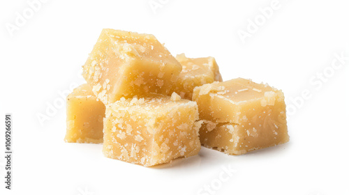 barfi indian sweet food dessert on white background