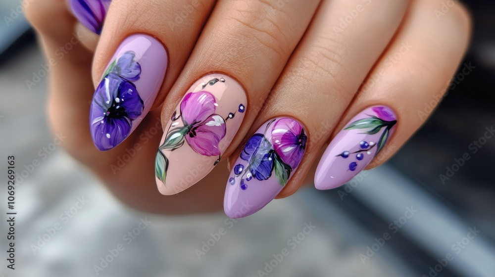 Floral Nail Art Design Floral Nail Art Design