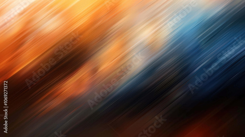 abstract blurred background with colorful stripes, orange black