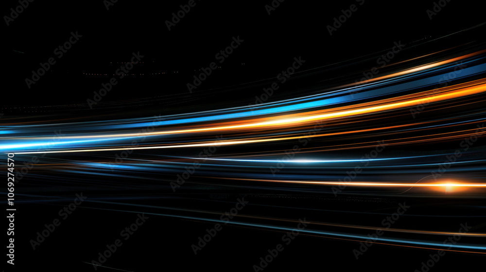 abstract background with lines blue and orange on black background abstract background with lines blue and orange on black background