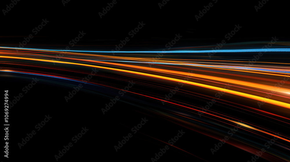 abstract background with lines blue and orange on black background abstract background with lines blue and orange on black background