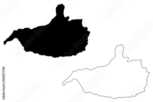 Nangarhar Province (Islamic Republic of Afghanistan, Provinces of Afghanistan) map vector illustration, scribble sketch Nangrahar or Ningrahar map