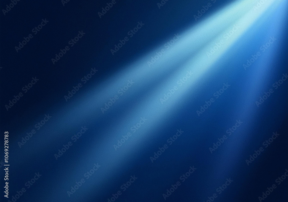 Blue light rays on dark blue background abstract glowing gradient banner backdrop design, copy space