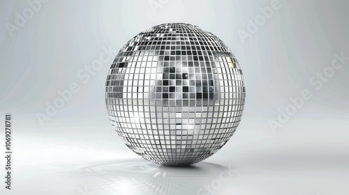 A silver disco ball 