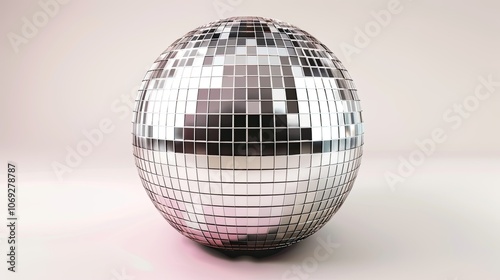 A silver disco ball 