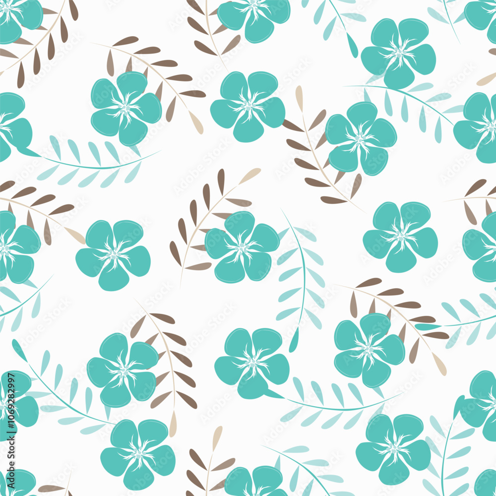 Fototapeta premium flower pattern floral seamless nature illustration vector
