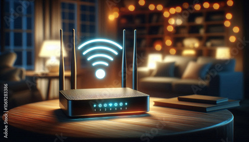 Obraz na płótnie Home Wi-Fi Connectivity w salonie