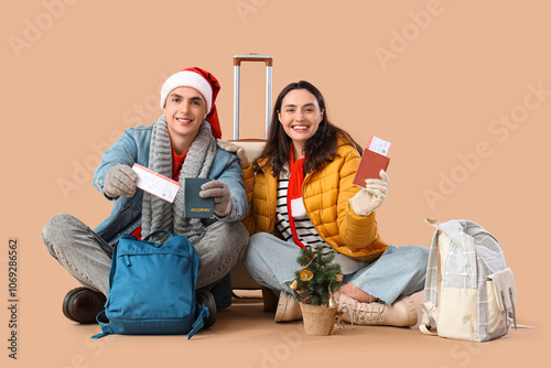 Cute young couple with pass...