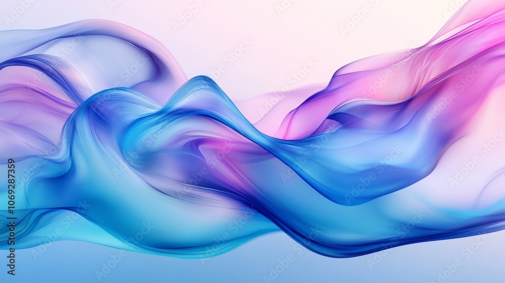This serene digital artwork displays soft pastel waves flowing gracefully, representing gentle motion and the soothing aspects of introspection and calmness. This serene digital artwork displays soft pastel waves flowing gracefully, representing gentle motion and the soothing aspects of introspection and calmness.