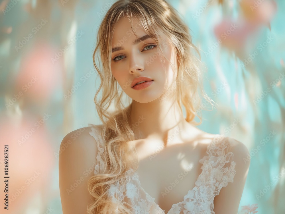 A woman in a wedding dress posing for a picture A woman in a wedding dress posing for a picture