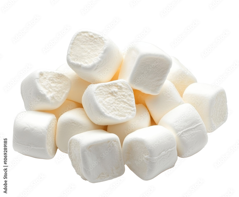 Marshmallows piled together for a sweet treat Marshmallows piled together for a sweet treat