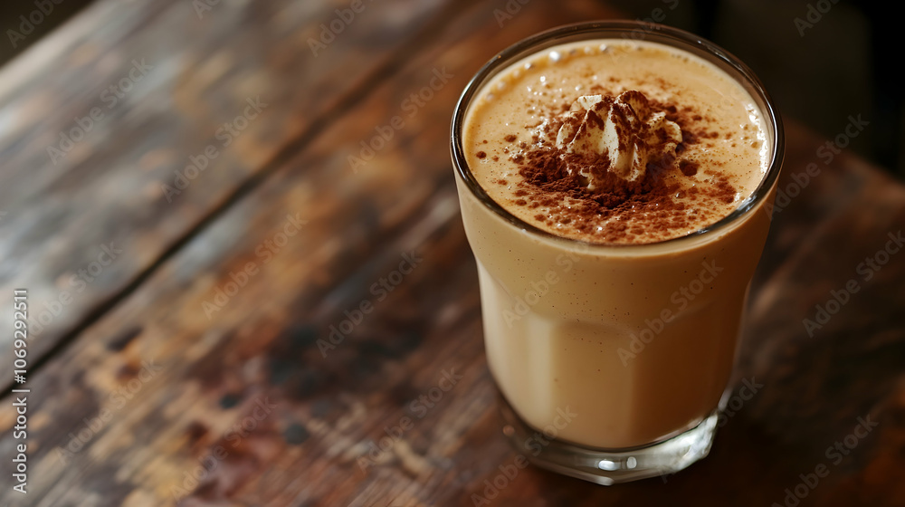 Autumn smoothie with pumpkin and cinnamon celebrates seasonal flavors Autumn smoothie with pumpkin and cinnamon celebrates seasonal flavors