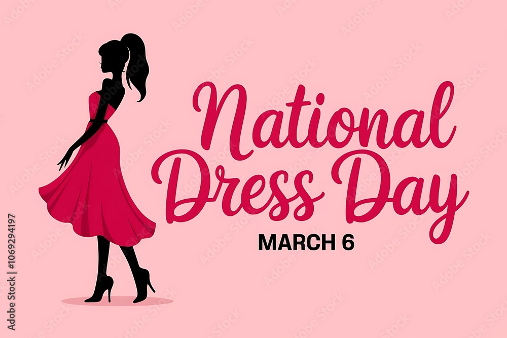 National Dress Day celebration elements fashion icons on March 6

