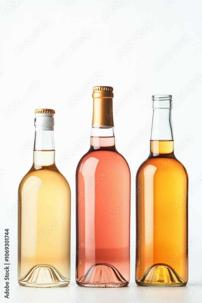 Assortment of alcoholic beverages in various bottles and colors Assortment of alcoholic beverages in various bottles and colors