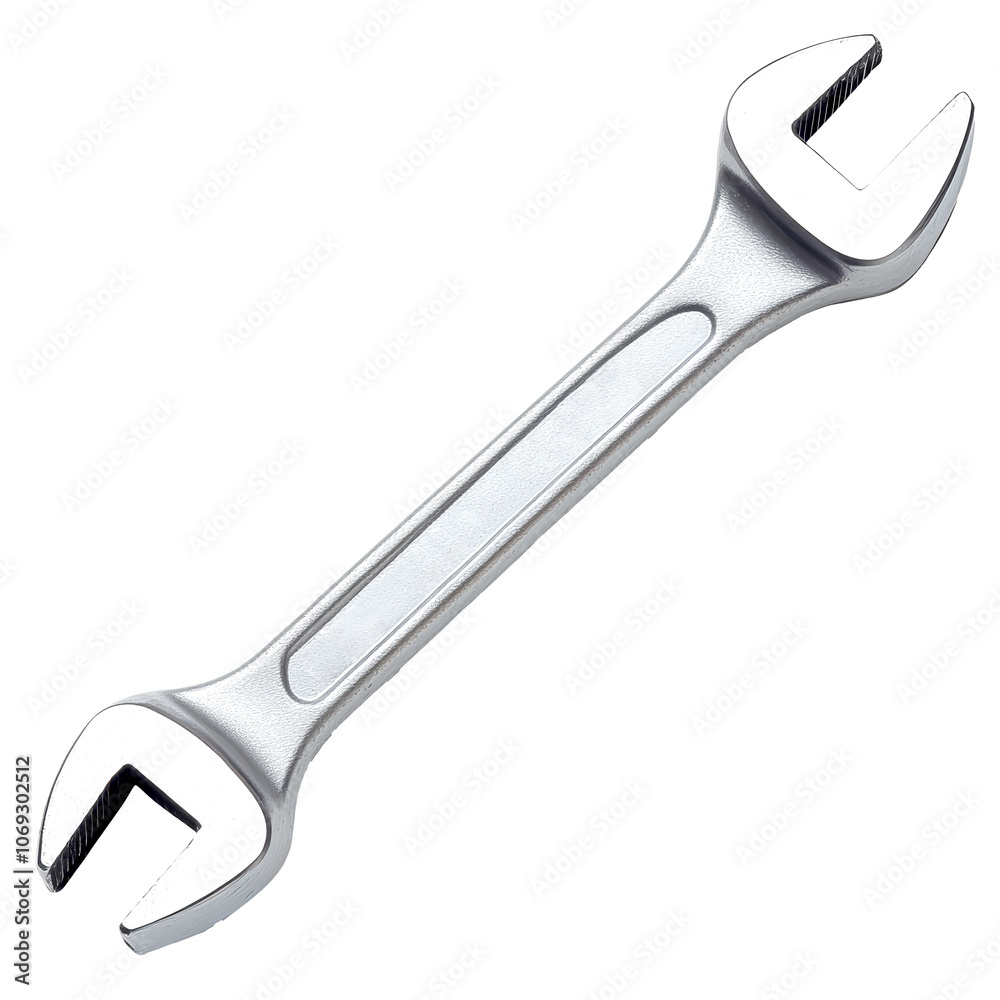 Shiny Metal Wrench Isolated on Transparent Background Shiny Metal Wrench Isolated on Transparent Background